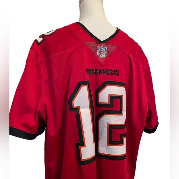 NFL Tampa Bay Buccaneers Tom Brady Nike Dri-Fit Red Vapor Jersey Men’s XL - Picture 2 of 12